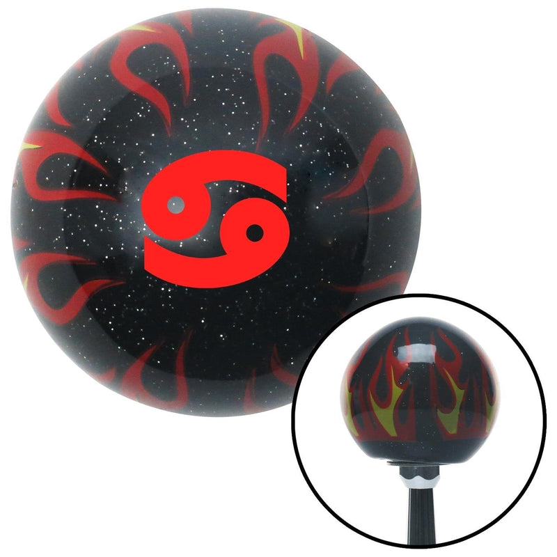 [AUSTRALIA] - American Shifter 294413 Shift Knob (Red Cancer Black Flame Metal Flake with M16 x 1.5 Insert)