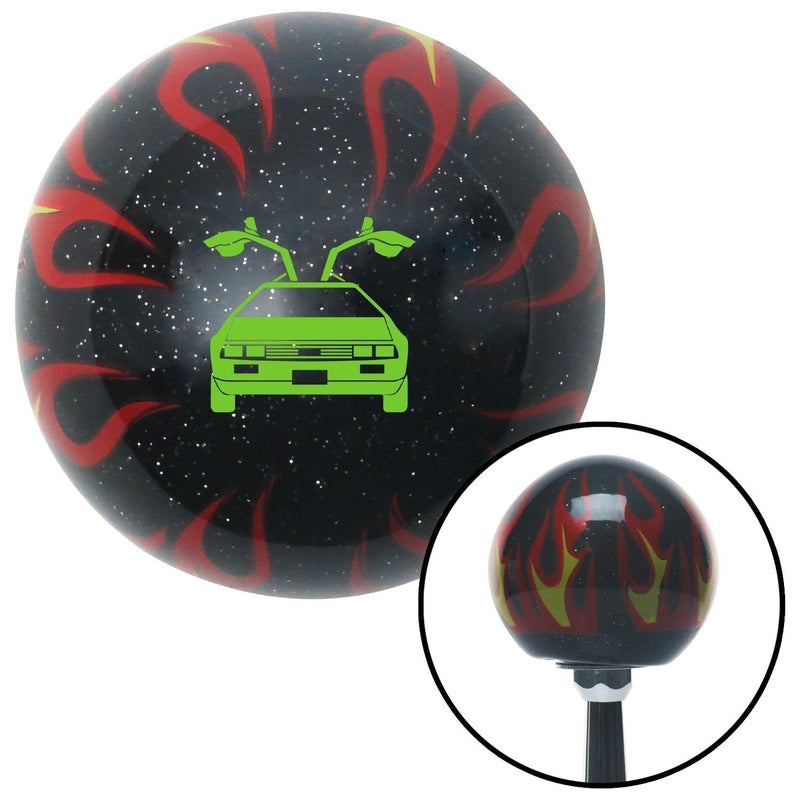  [AUSTRALIA] - American Shifter 294489 Shift Knob (Green Delorean Black Flame Metal Flake with M16 x 1.5 Insert)