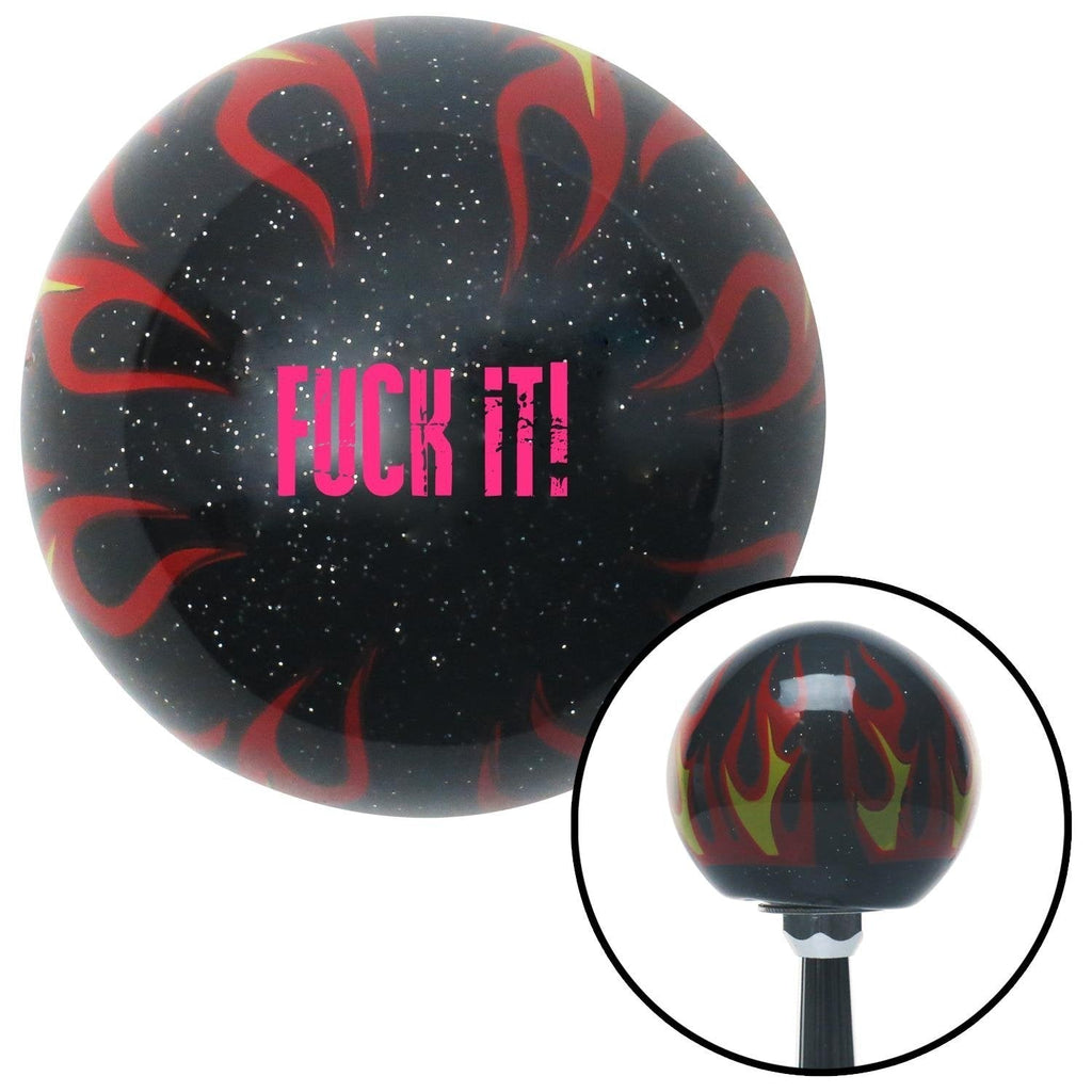  [AUSTRALIA] - American Shifter 294969 Shift Knob (Pink FCK It Black Flame Metal Flake with M16 x 1.5 Insert)