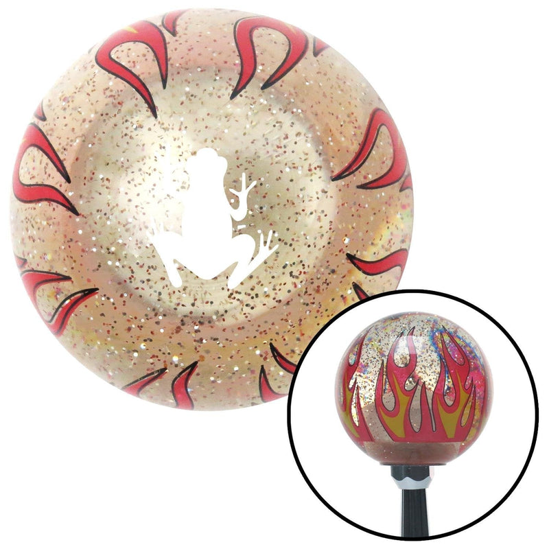  [AUSTRALIA] - American Shifter 295233 Shift Knob (White Frog Clear Flame Metal Flake with M16 x 1.5 Insert)