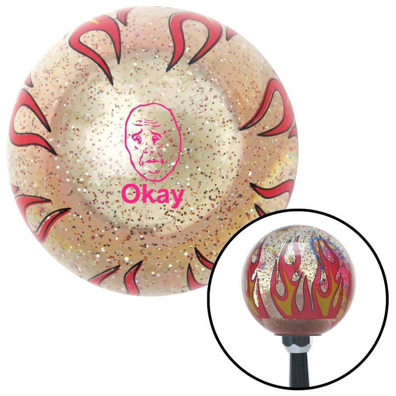  [AUSTRALIA] - American Shifter 295401 Shift Knob (Pink Okay Clear Flame Metal Flake with M16 x 1.5 Insert)