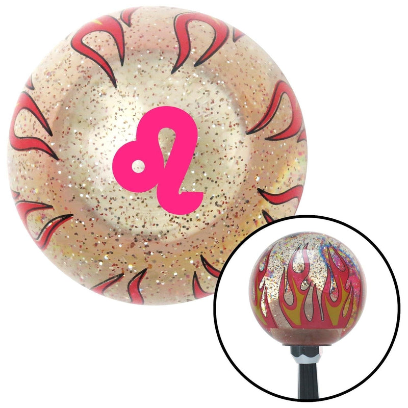  [AUSTRALIA] - American Shifter 295633 Shift Knob (Pink Leo Clear Flame Metal Flake with M16 x 1.5 Insert)