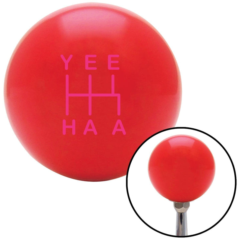  [AUSTRALIA] - American Shifter 301449 Shift Knob (Pink YeeHaa 5 Speed Red with M16 x 1.5 Insert)