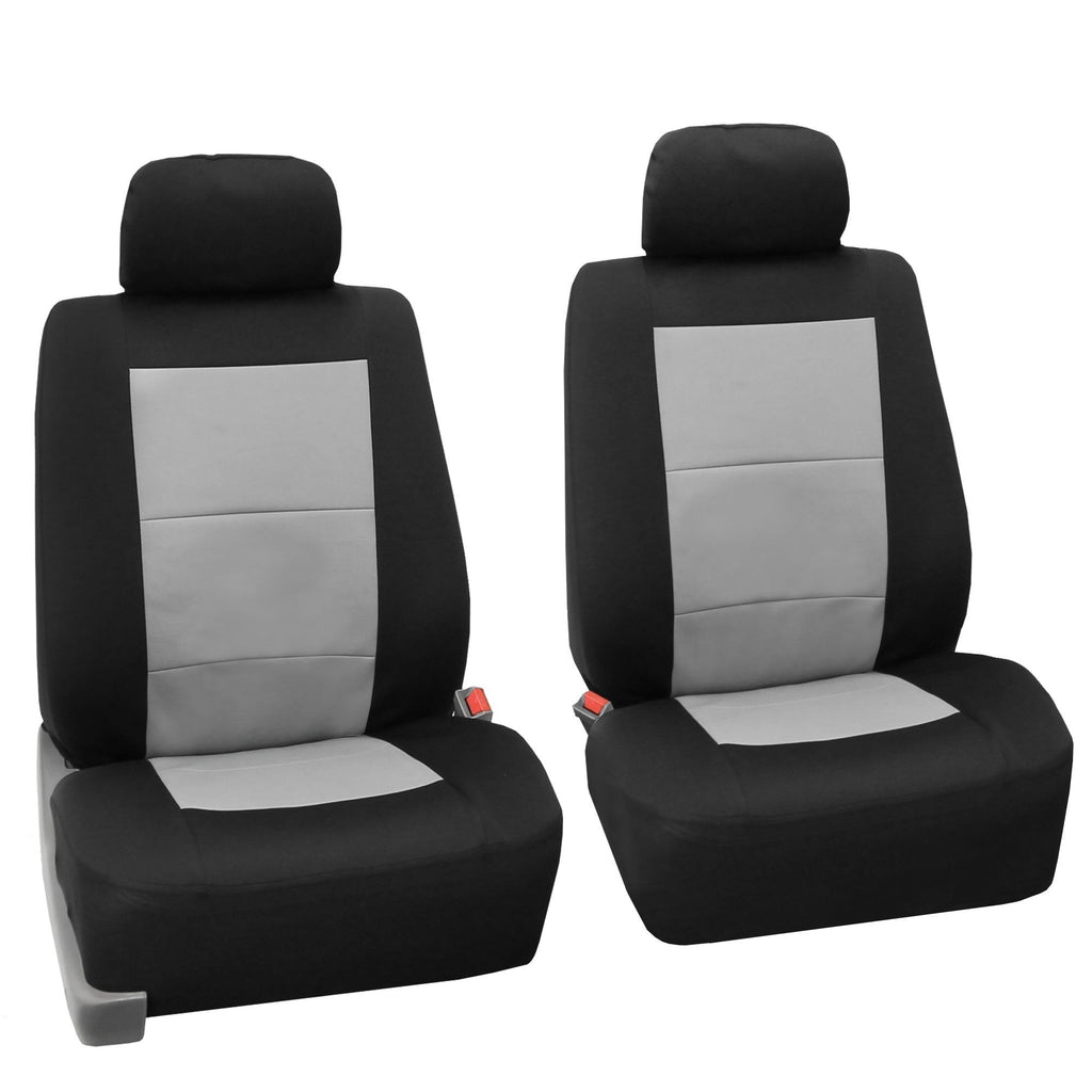  [AUSTRALIA] - FH Group FB085102 Premium Waterproof Seat Covers (Gray) Front Set – Universal Fit for Cars Trucks & SUVs