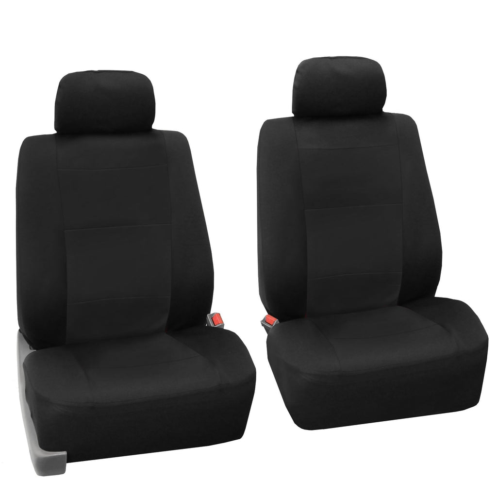  [AUSTRALIA] - FH Group FB085102 Premium Waterproof Seat Covers (Black) Front Set – Universal Fit for Cars Trucks & SUVs