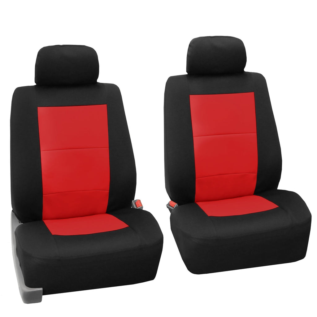  [AUSTRALIA] - FH Group FB085102 Premium Waterproof Seat Covers (Red) Front Set – Universal Fit for Cars Trucks & SUVs