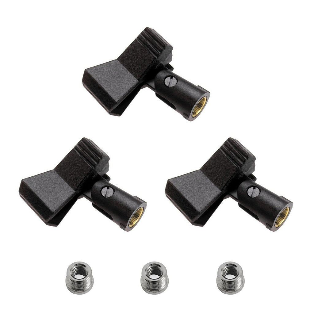  [AUSTRALIA] - Audio 2000s AMC4171 Universal Microphone Clip Holder with Adapter (3 Pack)