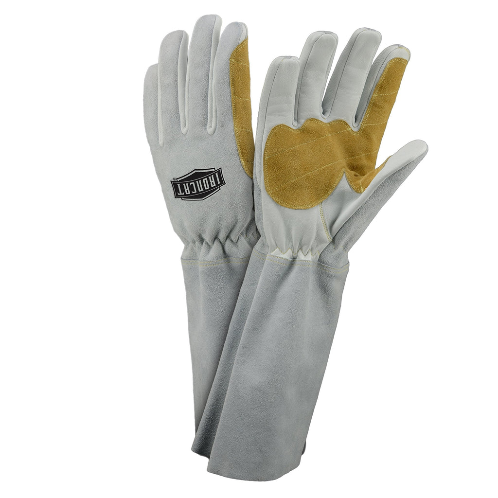  [AUSTRALIA] - West Chester IRONCAT 9072 Premium Split Goatskin Leather MIG Welding Gloves: Medium, 1 Pair 8" Cuff