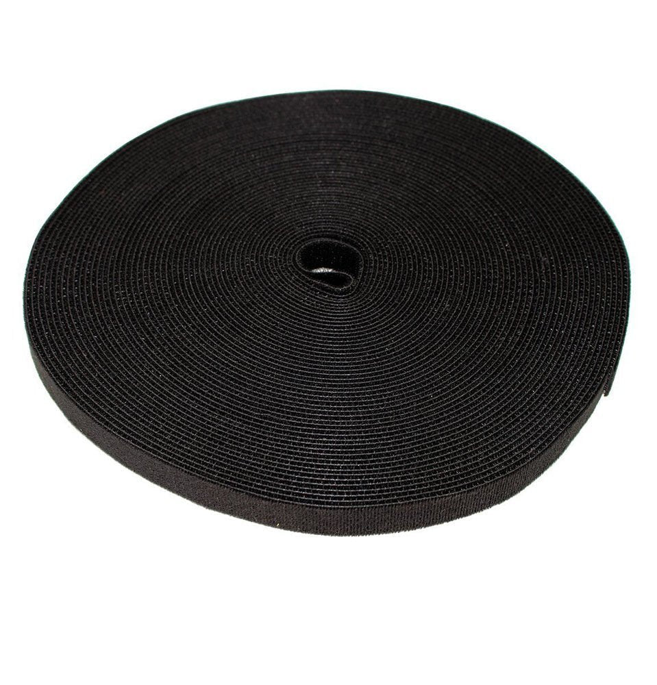  [AUSTRALIA] - GCA Hook and Loop Tape 3/4-Inch Reusable Cable Management Cable Tie Roll (25 Yards，Black)