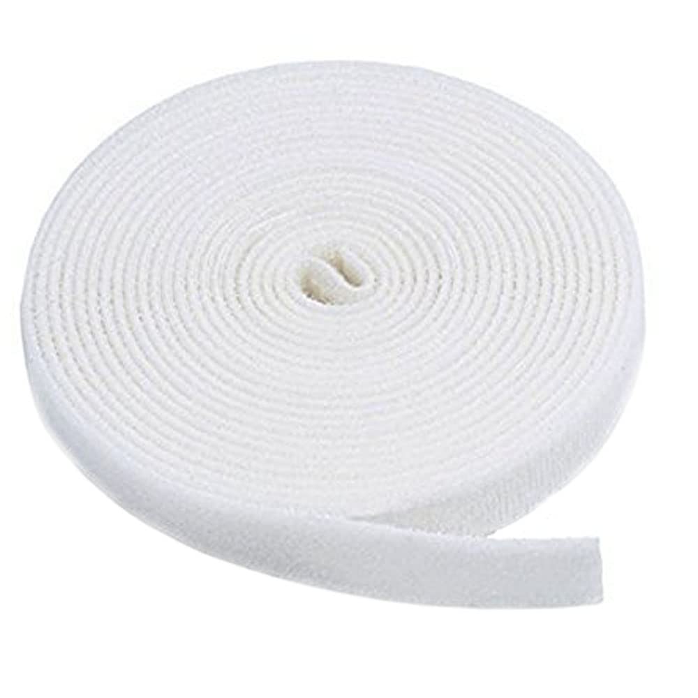  [AUSTRALIA] - Hook and Loop Tape 3/4-Inch Reusable Cable Management Cable Tie Roll (25 Yards，White)