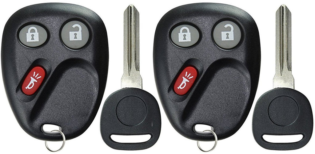  [AUSTRALIA] - KeylessOption Keyless Entry Remote Car Key Fob and Key Replacement For LHJ011 (Pack of 2)