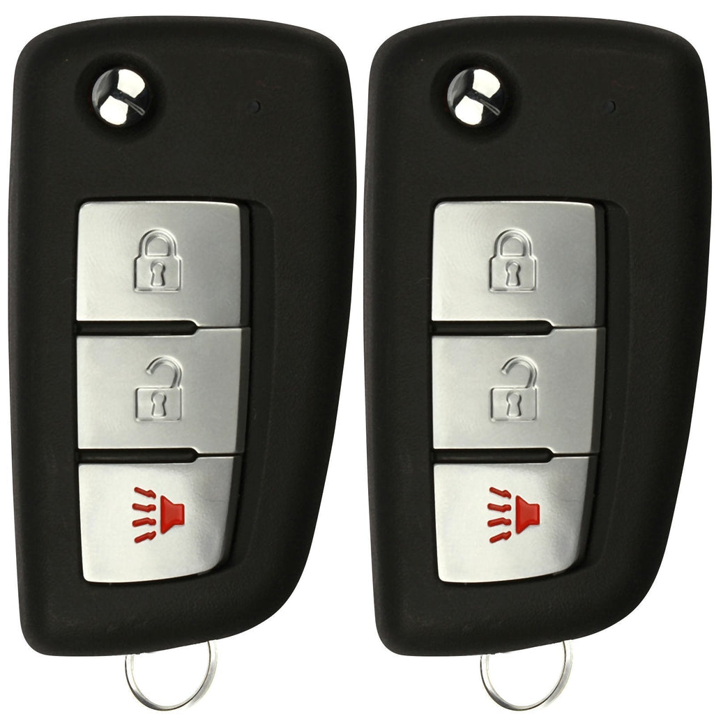  [AUSTRALIA] - KeylessOption Keyless Entry Remote Car Uncut Flip Key Fob Replacement for KBRASTU15 (Pack of 2)