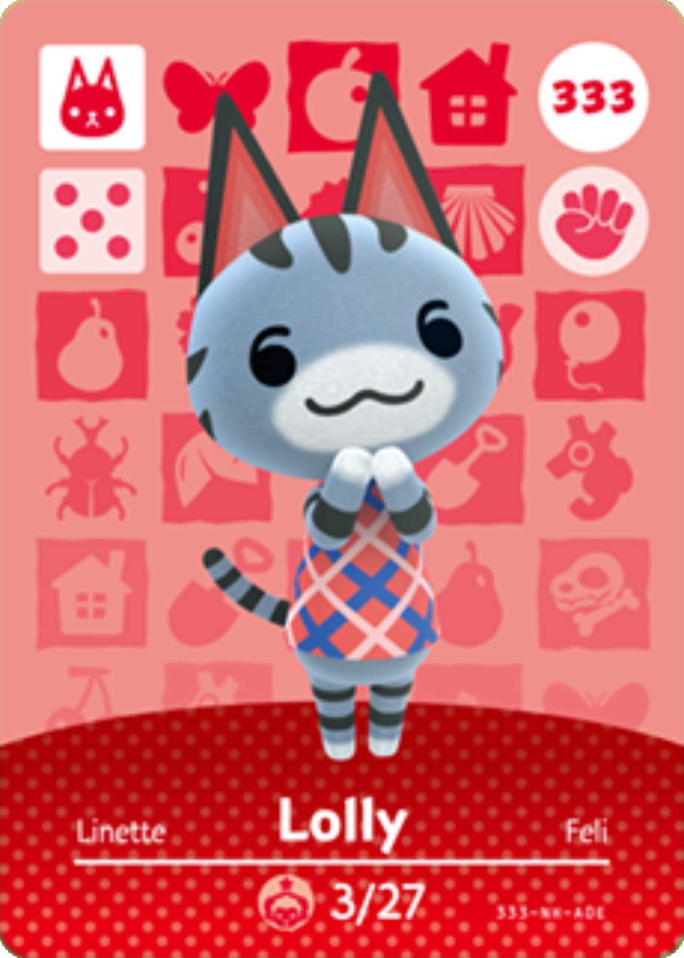  [AUSTRALIA] - Lolly - Nintendo Animal Crossing Happy Home Designer Series 4 Amiibo Card - 333