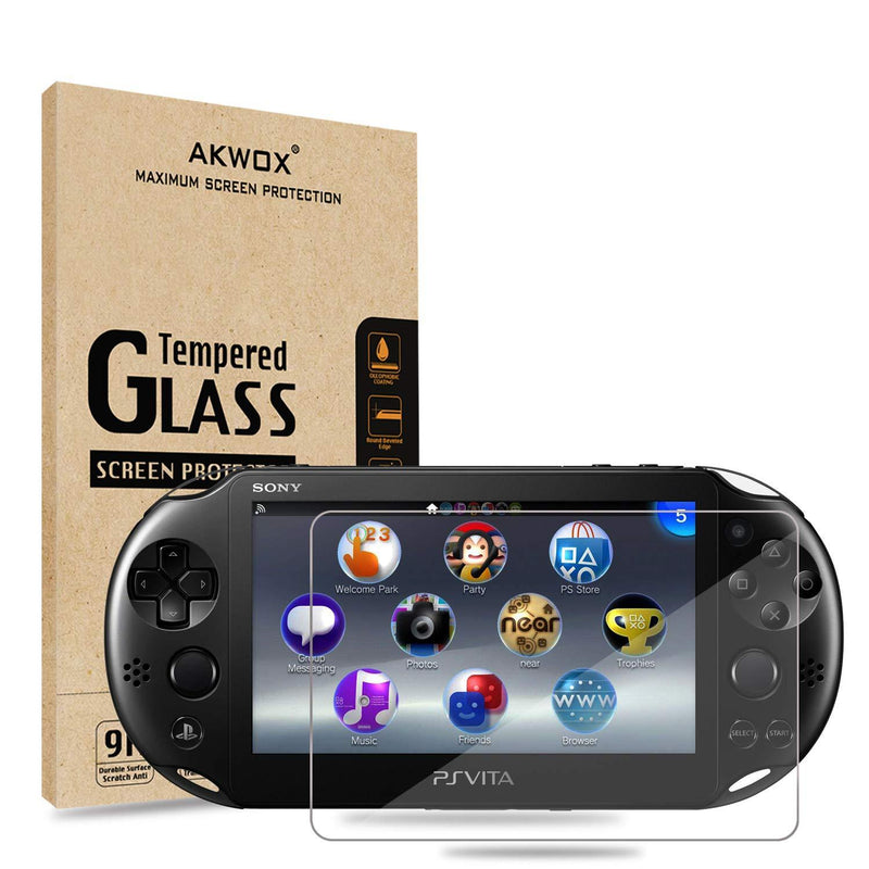 (Pack of 2) Screen Protector for PS Vita 2000, Akwox Premium HD Clear 9H Tempered Glass Screen Protective Film for Sony Playstation Vita PSV 2000-Max Clarity and Touch Accuracy Film - LeoForward Australia