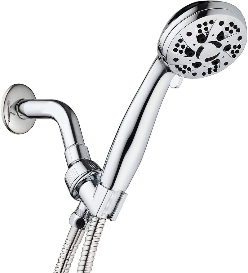 AquaDance High Pressure 6-Setting 3.5" Chrome Face Handheld Shower with Hose for the Ultimate Shower Experience! Officially Independently Tested to Meet Strict US Quality & Performance Standards - LeoForward Australia
