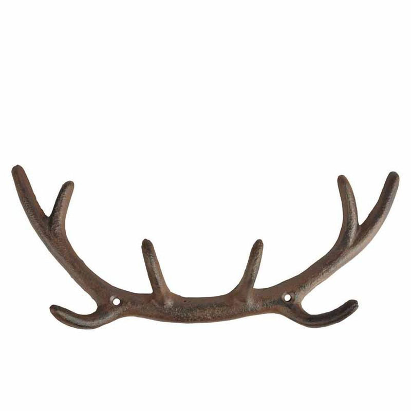 Esschert Design Rustic Cast Iron DB76 Antler Hooks - LeoForward Australia