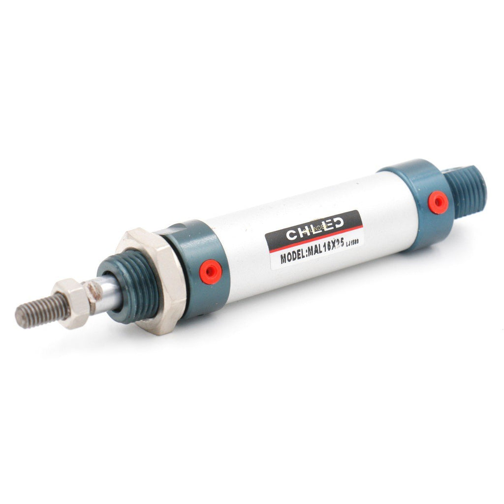 Baomain Mini Air Cylinder MAL 16 X 25 Single Male Thread Rod Dual Action 16 Bore 25 Stroke - LeoForward Australia