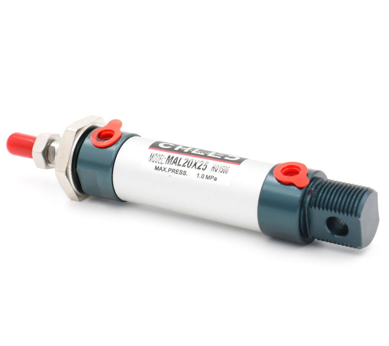 Baomain Mini Air Cylinder MAL 20 X 25 Single Male Thread Rod Dual Action 20 Bore 25 Stroke - LeoForward Australia