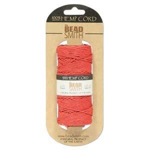  [AUSTRALIA] - Hemp Twine Bead Cord 1mm 197 Feet SCARLET RED 42668 by Beadsmith