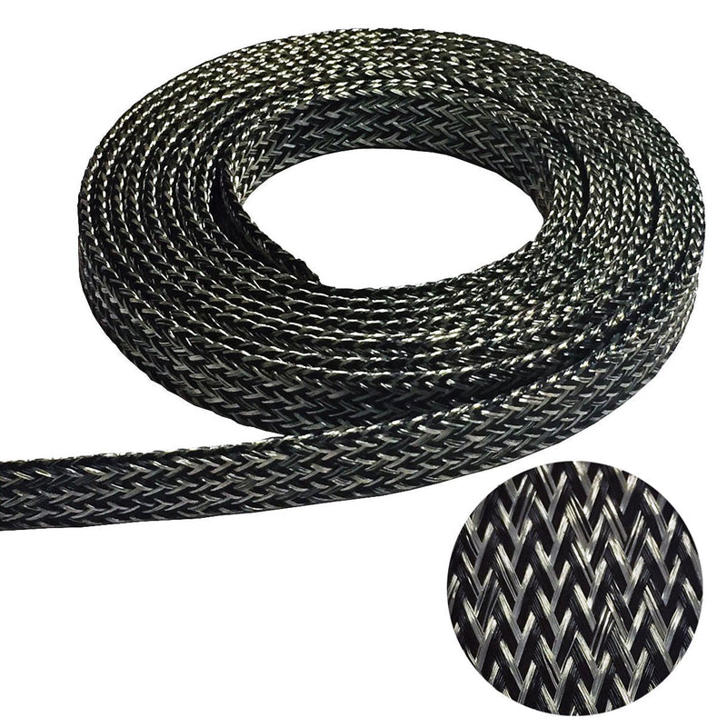  [AUSTRALIA] - 1/8" Tinned Copper Metal PET Expandable Braided Sleeving - 10FT 0.125 Inch (1/8") 10 Feet