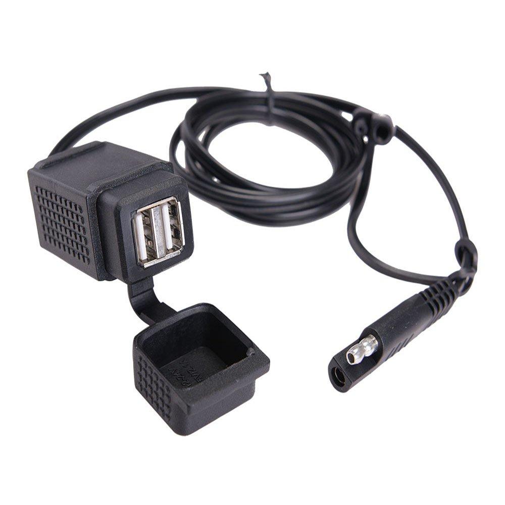  [AUSTRALIA] - MICTUNING SAE to USB Cable Adapter 3.1A Dual Port Power Socket for Motorcycle for Smart Phone Tablet GPS