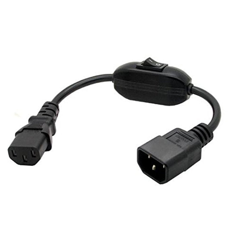 Eonvic PDU UPS Power Cord Cable, IEC 320 C14 to C13 with On/Off Switch 30cm - LeoForward Australia