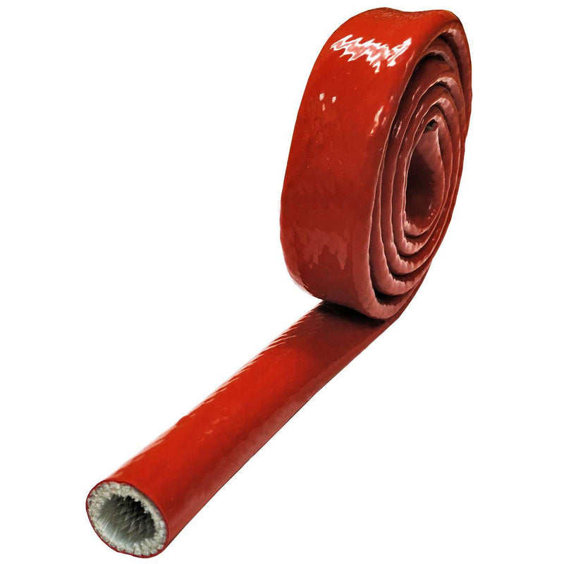  [AUSTRALIA] - Electriduct 3/4" Thermo Armor Silicone Coated Fiberglass Fire Sleeve - 3 Feet - Red/Orange 0.75 Inch (3/4") - 3FT Red / Orange