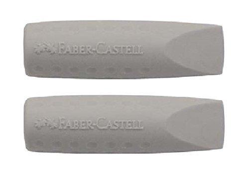 Faber-Castell Grip 2001 Eraser Cap 2 Pack - Grey (Pack of 5) - LeoForward Australia