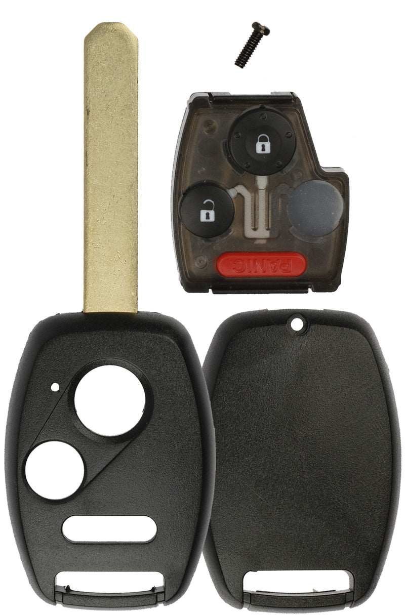  [AUSTRALIA] - KeylessOption Keyless Remote Uncut Key Fob Shell Button Pad With Chip Slot For OUCG8D-380H-A