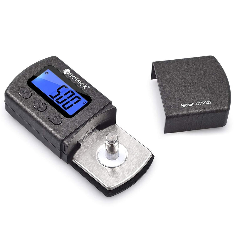  [AUSTRALIA] - Neoteck Digital Turntable Stylus Force Scale Gauge 0.01g/5.00g Blue LCD Backlight for Tonearm Phono Cartridge Black