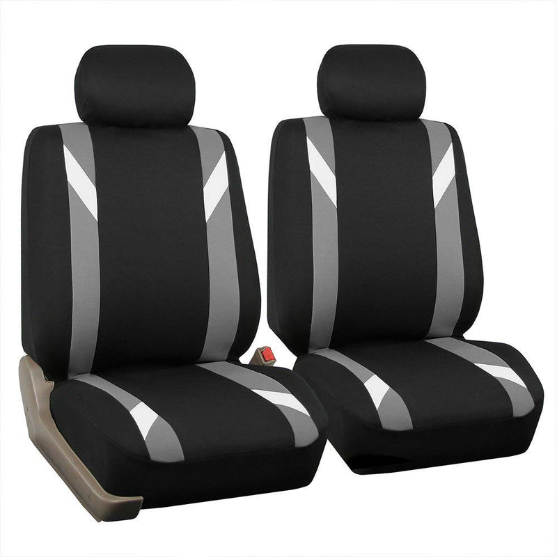  [AUSTRALIA] - FH Group FB033GRAY102 Bucket Seat Cover (Modernistic Airbag Compatible (Set of 2) Gray)