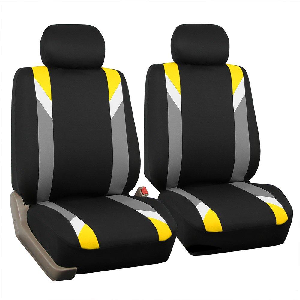  [AUSTRALIA] - FH Group FB033YELLOW102 Bucket Seat Cover (Modernistic Airbag Compatible (Set of 2) Yellow)