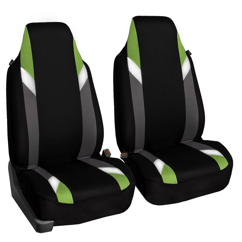 FH Group FB133GREEN102 Bucket Seat Cover (Supreme Modernistic Airbag Compatible (Set of 2) Green) - LeoForward Australia