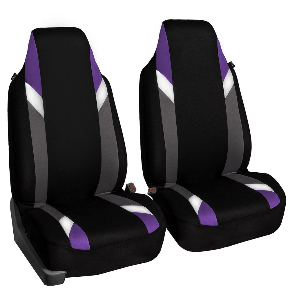 FH Group FB133PURPLE102 Bucket Seat Cover (Supreme Modernistic Airbag Compatible (Set of 2) Purple) - LeoForward Australia