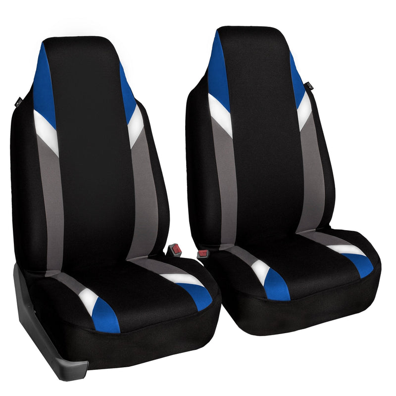  [AUSTRALIA] - FH Group FB133BLUE102 Bucket Seat Cover (Supreme Modernistic Airbag Compatible (Set of 2) Blue)