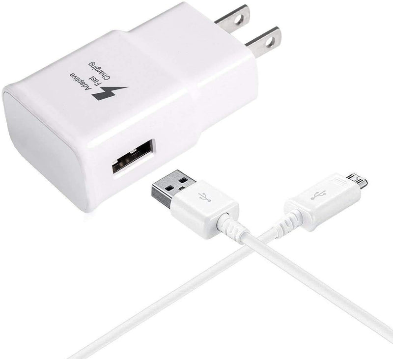Samsung Galaxy Tab E 8.0 Tablet Adaptive Fast Charger Micro USB 2.0 Cable Kit! True Digital Adaptive Fast Charging uses dual voltages for up to 50% faster charging! - LeoForward Australia