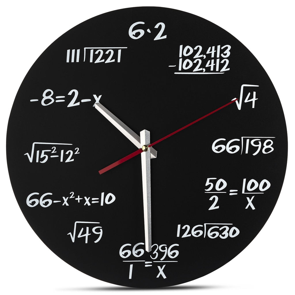 Decodyne Math Wall Clock - Unique Wall Clock - Each Hour Marked by a Simple Math Equation - LeoForward Australia