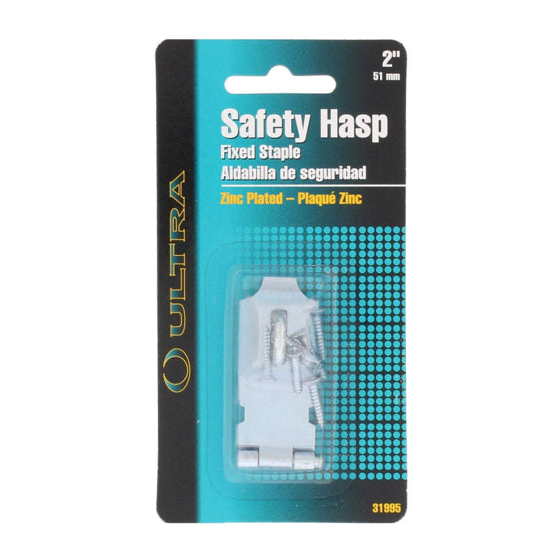 Ultra Hardware 31995 2 inch Safety Hasp Zinc Plated, - LeoForward Australia