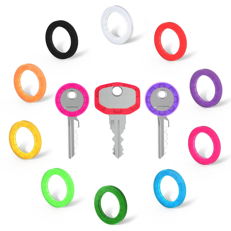  [AUSTRALIA] - 30PCS Key Caps Covers Tags, House Key Covers Color Key Coded Key ID Rings, Key Cap Key Color Identifier Rings in 10 Assorted Colors Perfect Coding System to Tag Your Keys