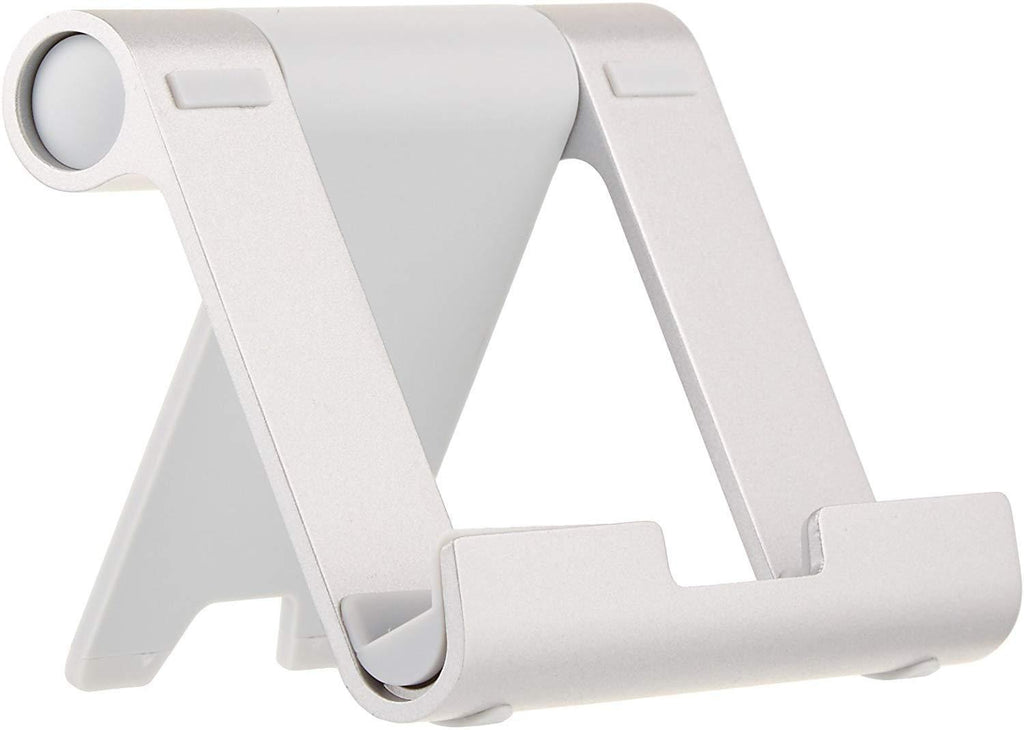  [AUSTRALIA] - Amazon Basics Multi-Angle Portable Stand for iPad Tablet, E-reader and Phone - Silver White