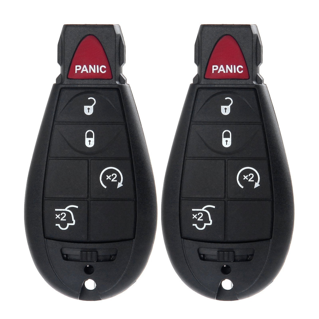  [AUSTRALIA] - ECCPP Replacement fit for Uncut 433MHz Keyless Entry Remote Car Key Fob for 08 09 10 11 12 13 dodge durango key fob Chrysler Dodge Volkswagen M3N5WY783X (Pack of 2)