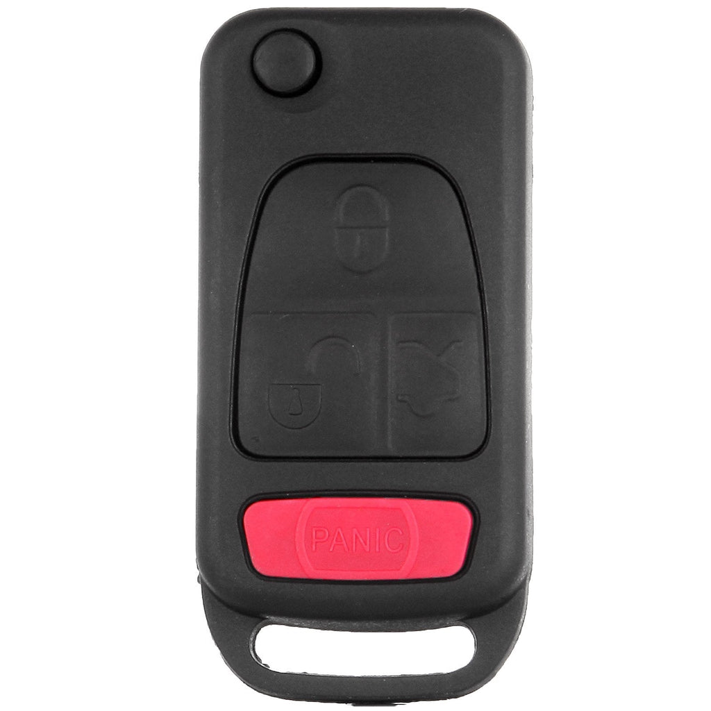 SCITOO 1X 4 Button Uncut Key Fob Keyless Entry Remote Shell CASE & Pad fit for Mercedes-Benz AMG SL600 AMG S500 SLK230 SLK32 ML430 94-05 (NCZMB1K 267102334) black - LeoForward Australia