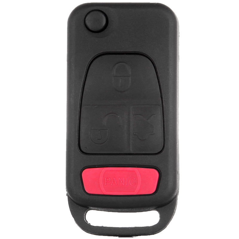 SCITOO 1X 4 Button Uncut Key Fob Keyless Entry Remote Shell CASE & Pad fit for Mercedes-Benz AMG SL600 AMG S500 SLK230 SLK32 ML430 94-05 (NCZMB1K 267102334) black - LeoForward Australia