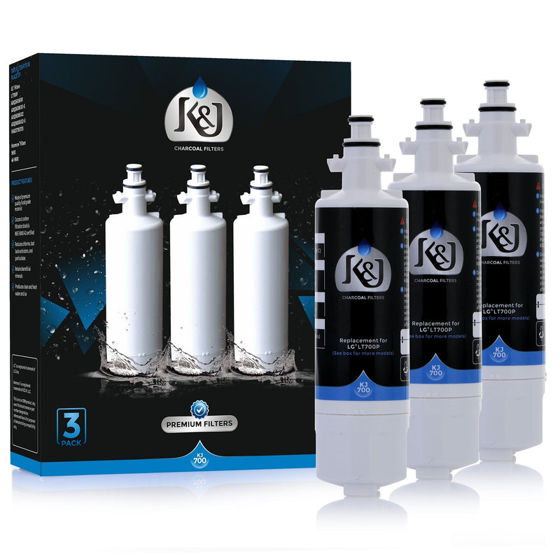 K&J Replacement LG LT700P Compatible Refrigerator Water Filters - LG Water Filter Comparable Replacements for LT700P, ADQ36006101, Kenmore 46-9690, NSF 42 Certified (3 PACK) - LeoForward Australia