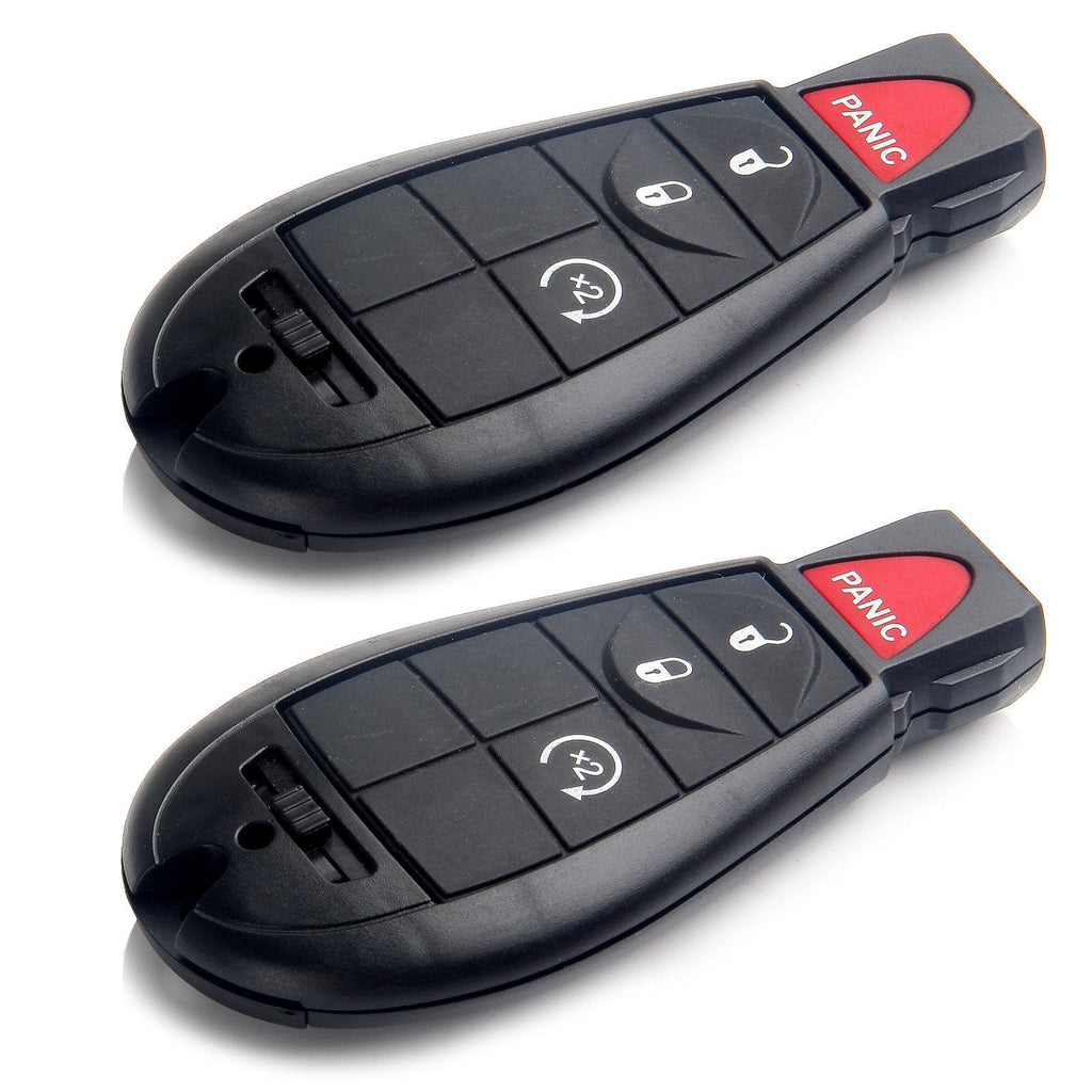  [AUSTRALIA] - SCITOO 2X 4 Button Uncut Keyless Entry Option Replacement fit for Chrysler 300 Town & Country Dodge ChallengerDurango Grand Caravan Journey Jeep Commander Volkswagen Routan M3N5WY783X, IYZ-C01C