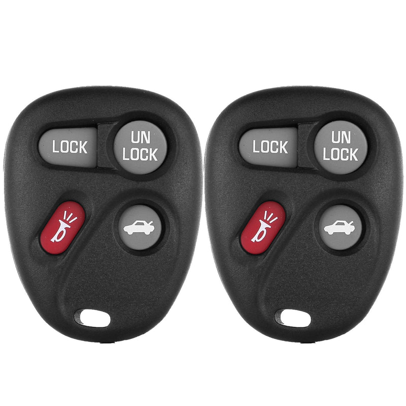  [AUSTRALIA] - ECCPP 2PCS 4 Buttons Keyless Entry Remote Control Car Key Fob Shell Case Replacement for Cadillac Chevy Buick GMC KOBLEAR1XT