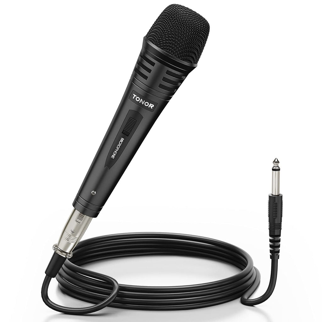 TONOR Dynamic Karaoke Microphone for Singing with 16.4ft XLR Cable, Metal Handheld Mic Compatible with Karaoke Machine/Speaker/Amp/Mixer for Karaoke Singing, Speech, Wedding and Outdoor Activity - LeoForward Australia