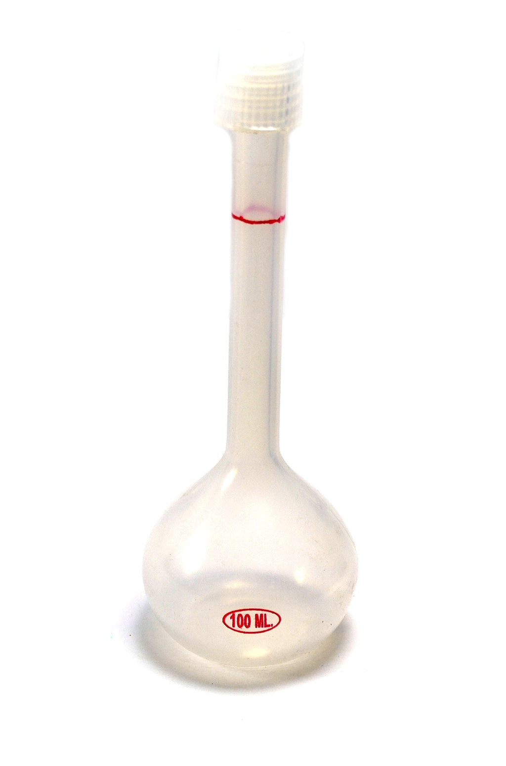 Volumetric Flask, 100ml - Polypropylene, with Screw Cap - Autoclavable - Eisco Labs - LeoForward Australia