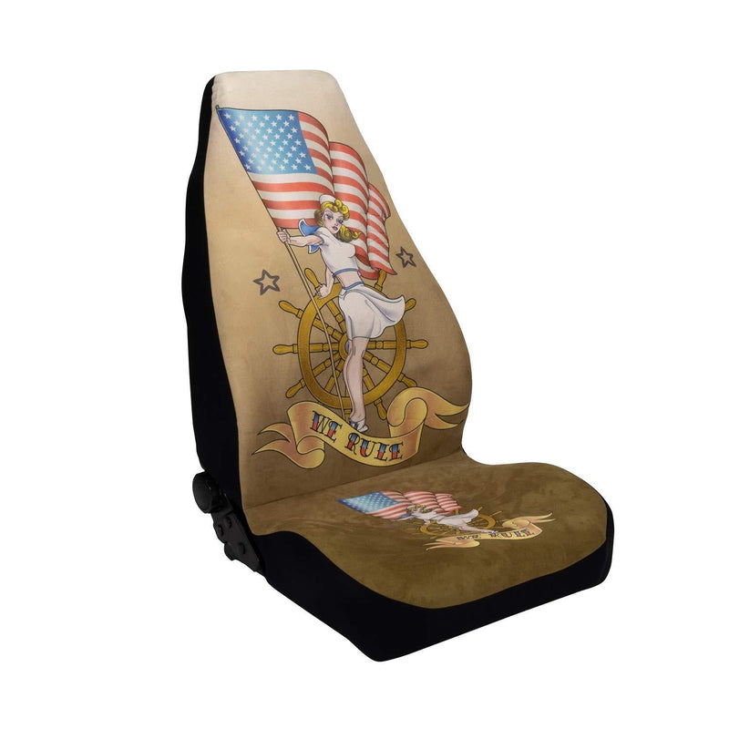  [AUSTRALIA] - Pilot Automotive SC-512 Pilot USA Pin Up High Back, Front Seat Cover Single