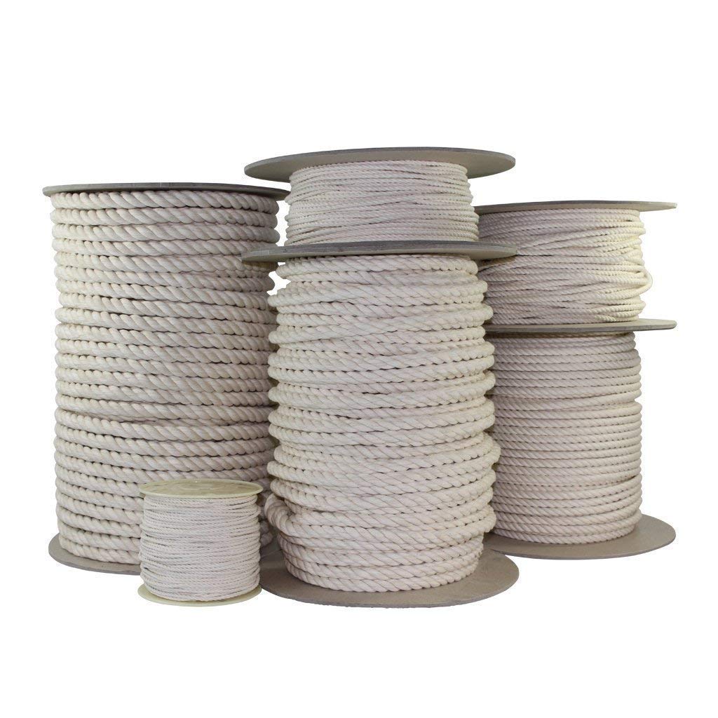  [AUSTRALIA] - SGT KNOTS Twisted Cotton Rope 1/4 inch All Natural Biodegradable Cord - No Bleach or Dyes - High Strength Low Stretch - DIY Projects, Crafts, Commercial, Pet Toys, Indoor/Outdoor (100 feet) 1/4 inch x 100 feet